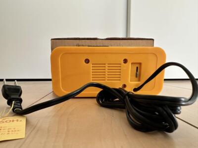 SEIKO Flip Clock Alarm DP666T Yellow Body Space age Vintage W/Box