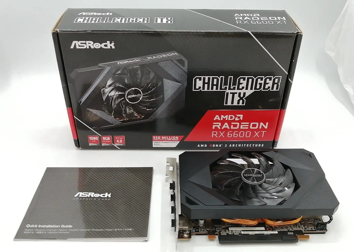ASRock RADEON RX 6600 Graphics Board CHALLENGER ITX 8GB RX6600XT