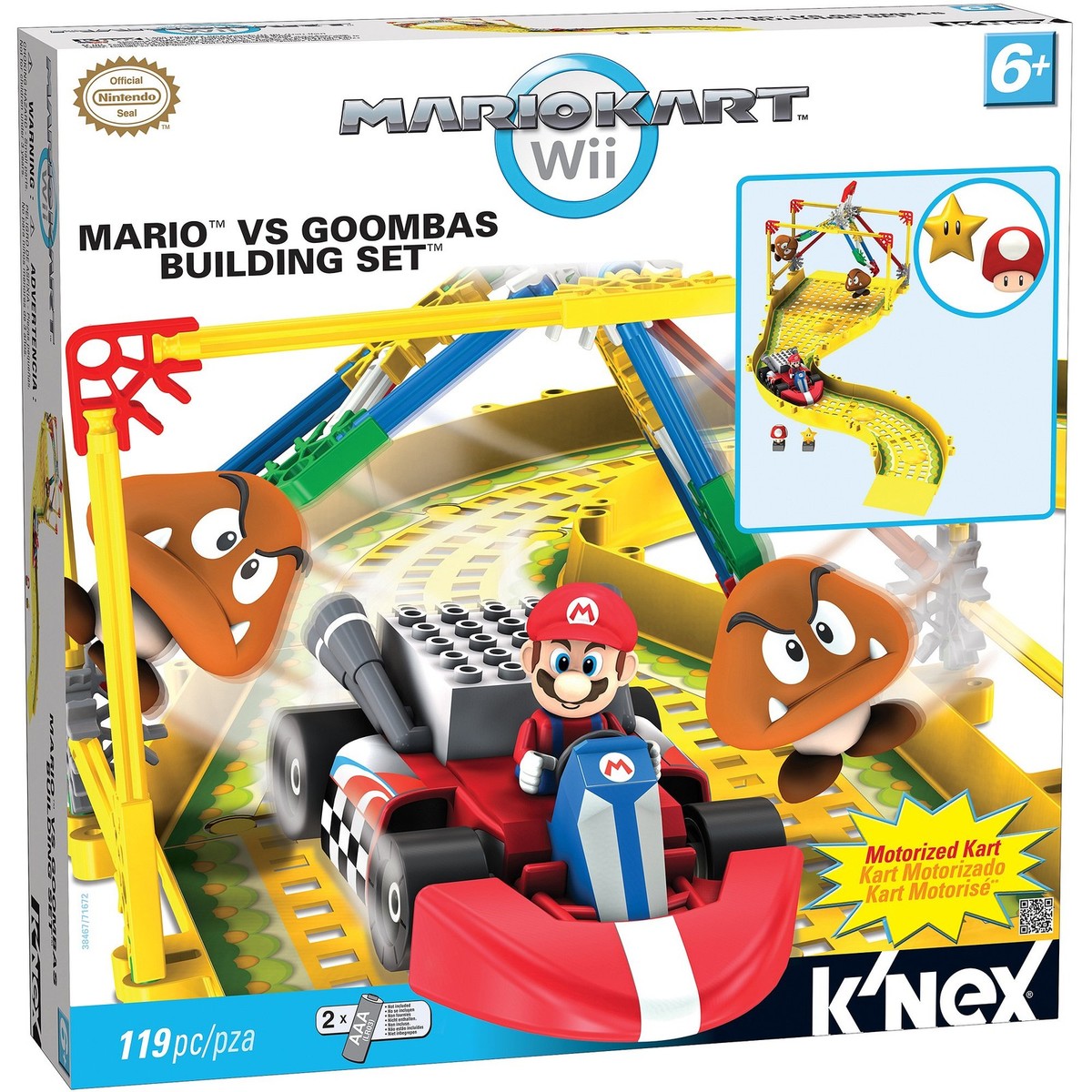 K'nex Mario vs Goombas Wii Motorized kart Building Set, Knex 119