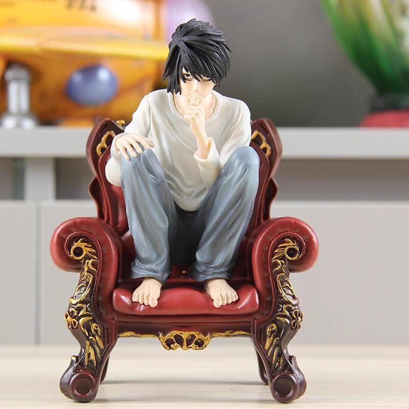 L·Lawliet Anime DEATH NOTE PVC Model Toy Sofa Squatting L Figure