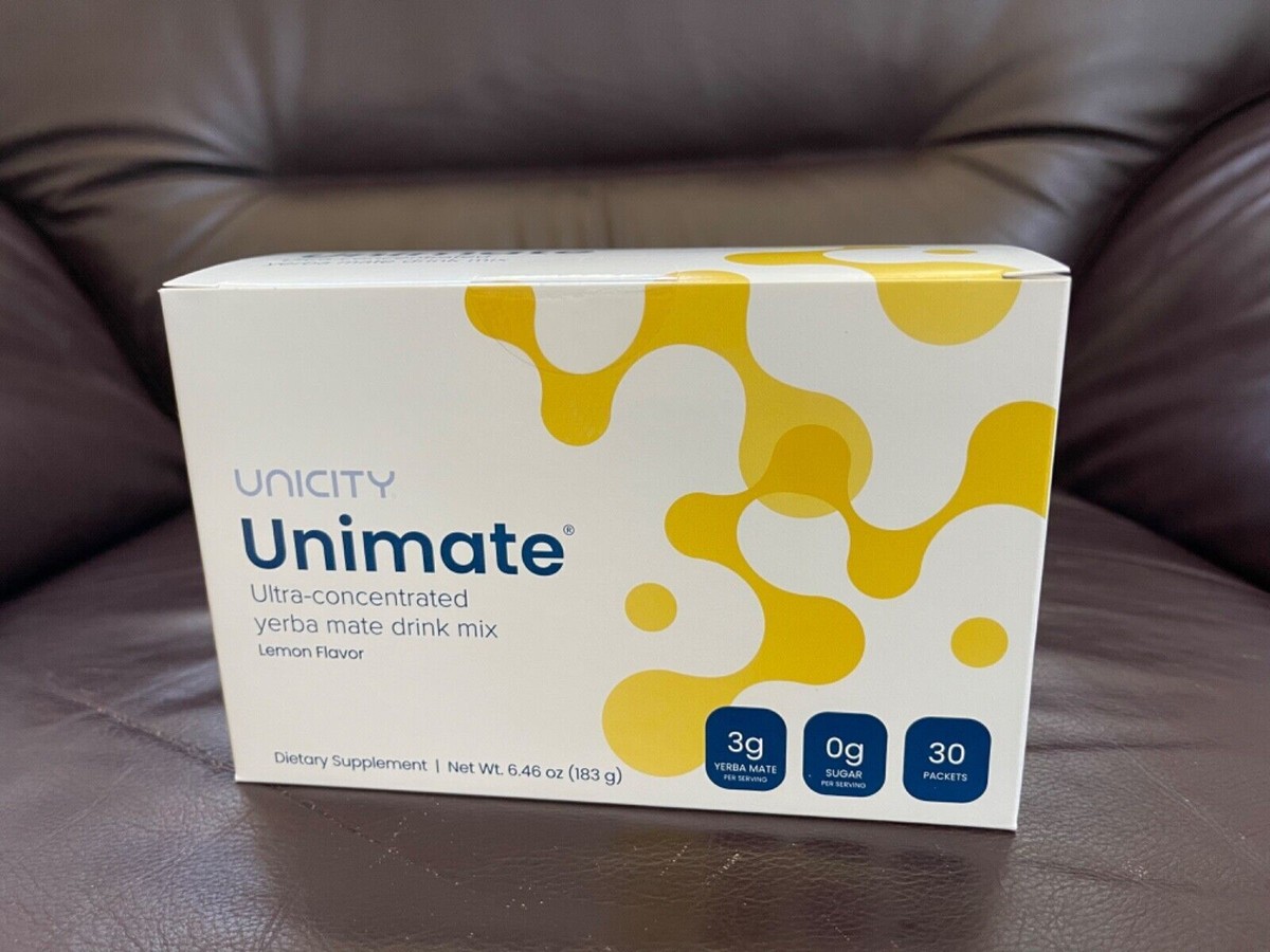 Unicity Unimate Dietary Supplement LEMON FLAVOR Drink Mix 5/10/30