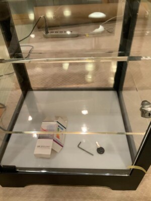 Oakley sunglasses case cabinet display 3 tiers for store use