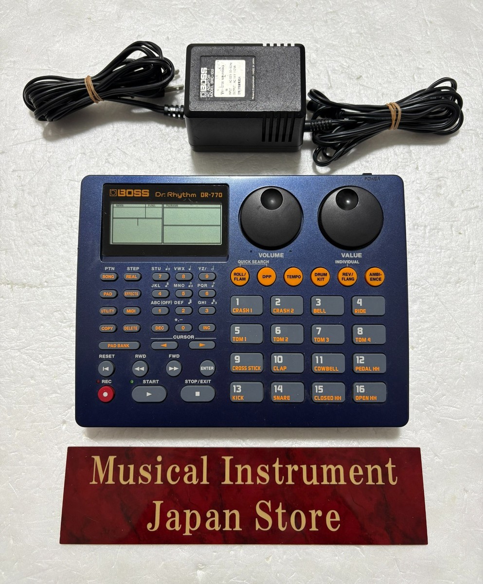 Boss DR-770 Dr.Rhythm Drum Machine Used with Adapter Used from