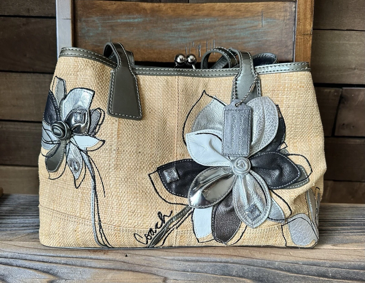 Coach Hampton Floral Straw Exterior Bags & Handbags for Women for