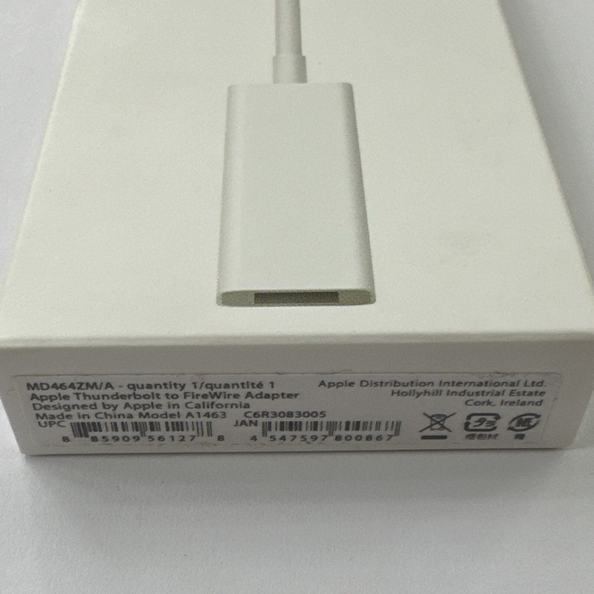OFFICIAL GENUINE APPLE THUNDERBOLT TO FIREWIRE ADAPTER A1463
