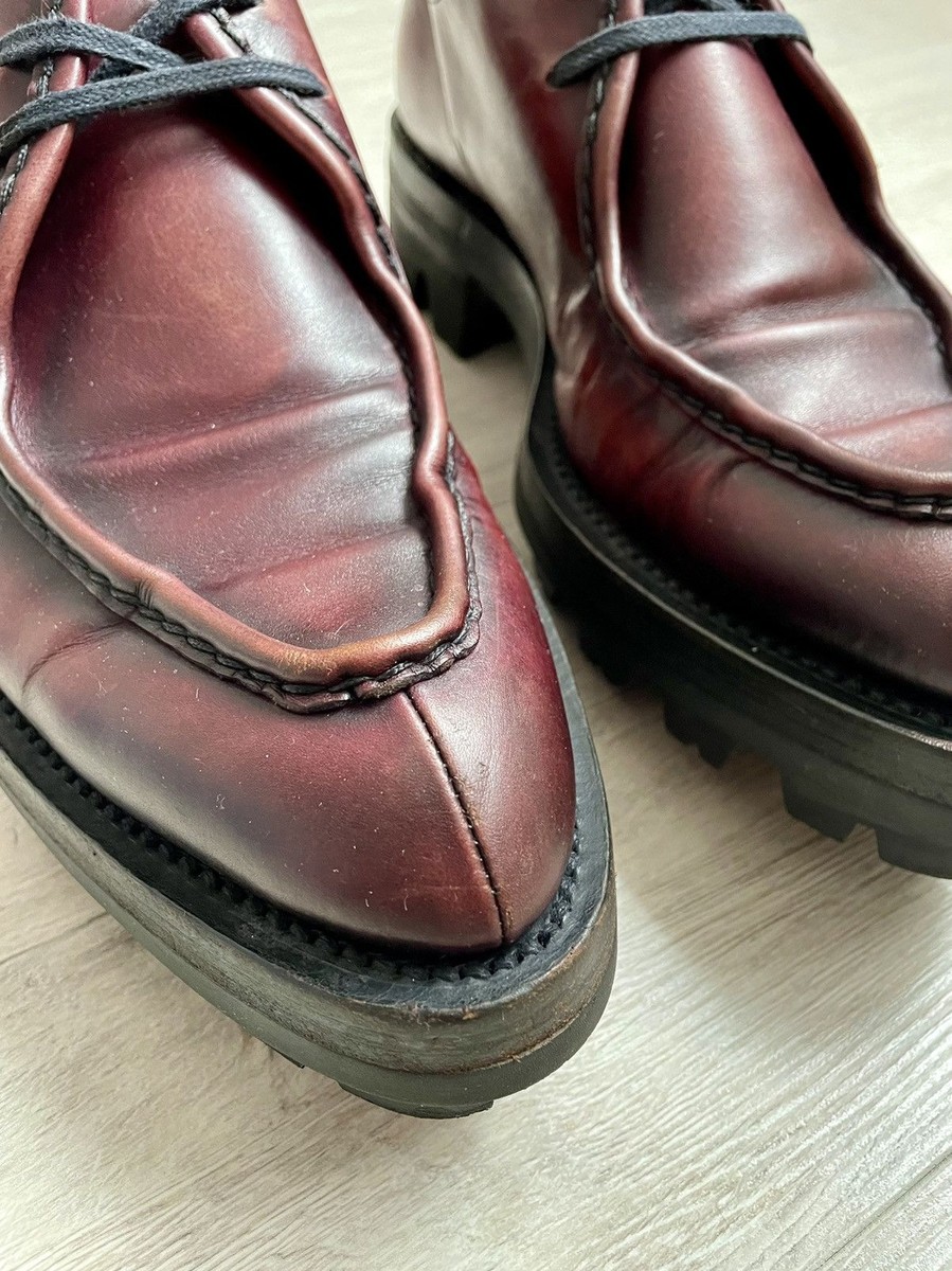 Rare Prada FW13 Runaway Calfskin Burgundy Lug Sole Creepers | eBay