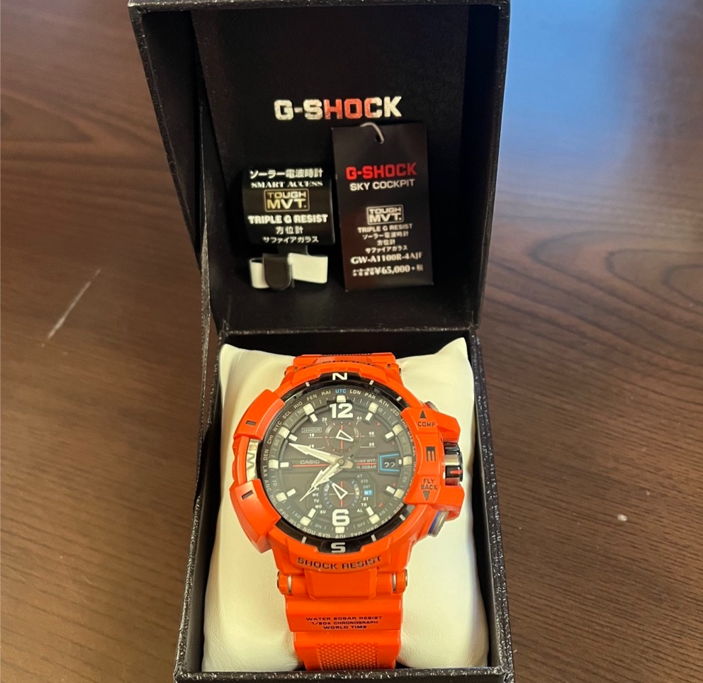 CASIO G-SHOCK Gravitymaster GW-A1100R-4JF Sky Cockpit Solar Orange
