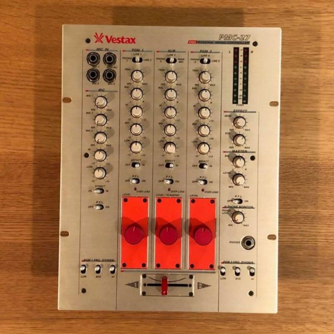 Vestax DJ Mixer PMC-27 Rotary Version 3-Channel Analog Maintained