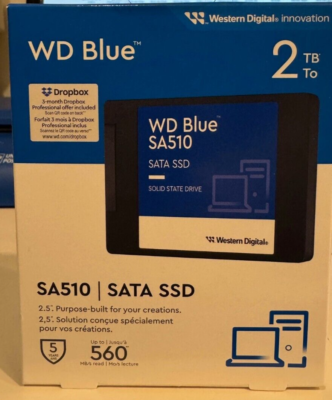 WD Blue 2TB SA510 SATA Internal Solid-State Drive - Blue