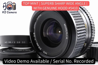 TOP MINT w/ Hood] Minolta New MD 28mm f/2.8 MF Wide Angle Prime