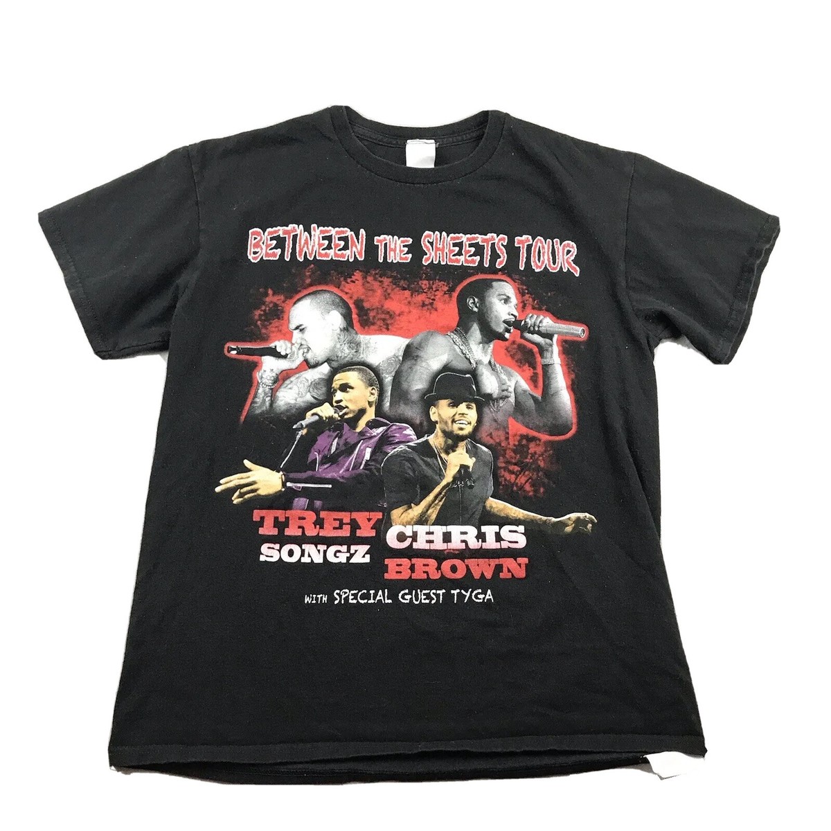 Between The Sheets Tour Shirt Mens Medium Black Tee Chris Brown