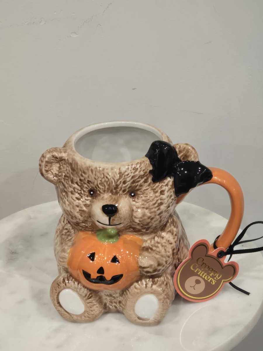 CREEPY CRITTERS Halloween Pumpkin Bear Mug Set TIK-TOK TJMaxx