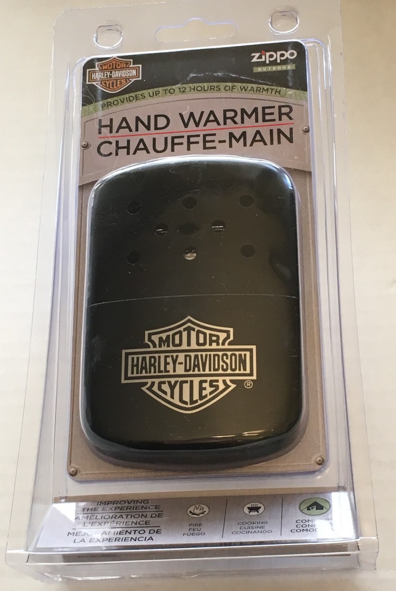 Zippo Black Harley Davidson Hand Warmer With Cloth Pouch, 40319
