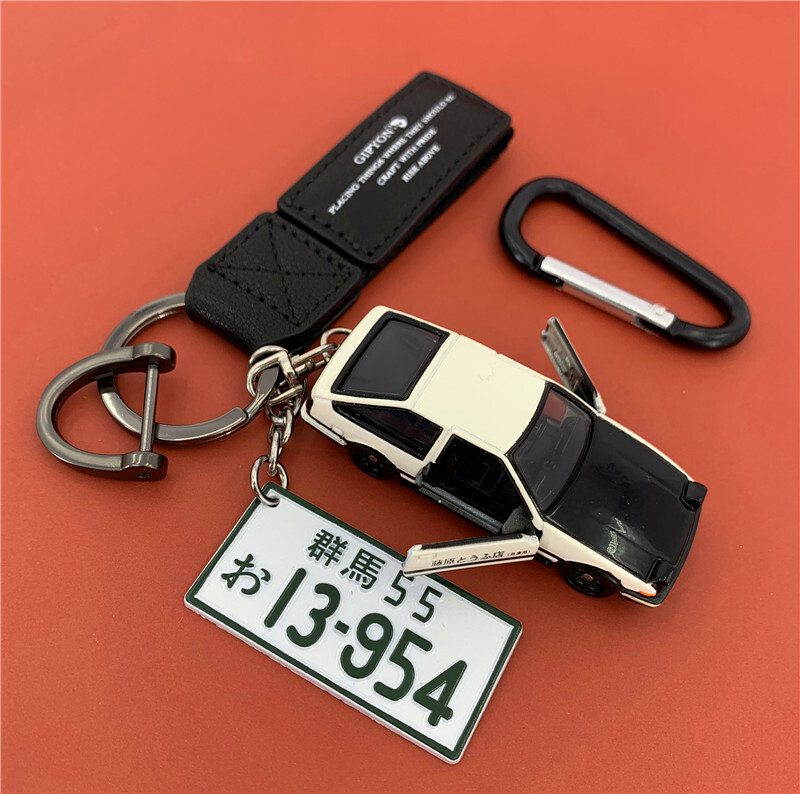 Initial D Car Key Tag Rings Keychain Sets Fujiwara Tofu JDM AE86