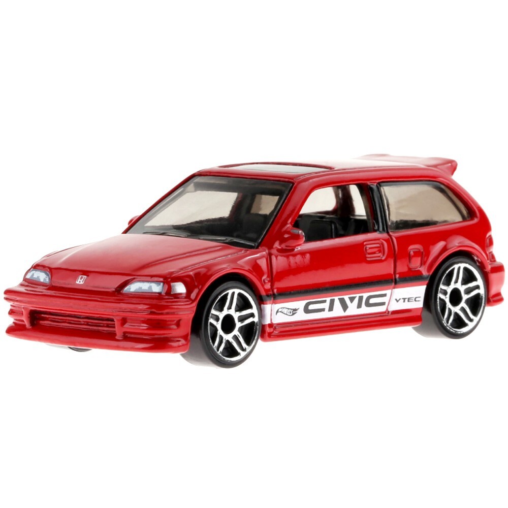 Hot Wheels Red '90 Honda Civic EF HW J-Imports Kids Model Diecast