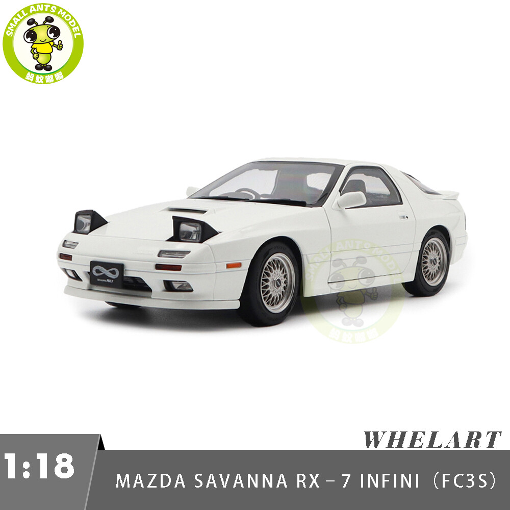 1/18 Mazda Savanna RX-7 RX 7 FC3S Whelart White Diecast Model Toy