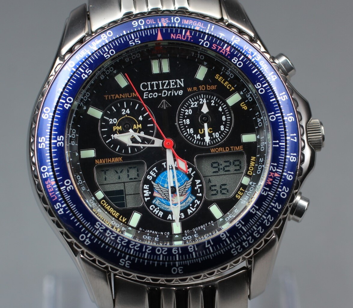 Citizen Promaster Eco-Drive Navihawk Blue Impulse Solar Titanium
