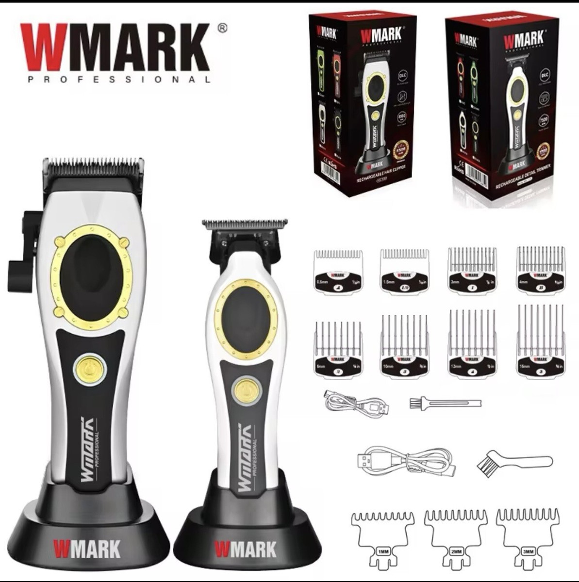 Set Of 2 WMARK NG-7030 & NG-7230 with Charger Stand, Clipper And
