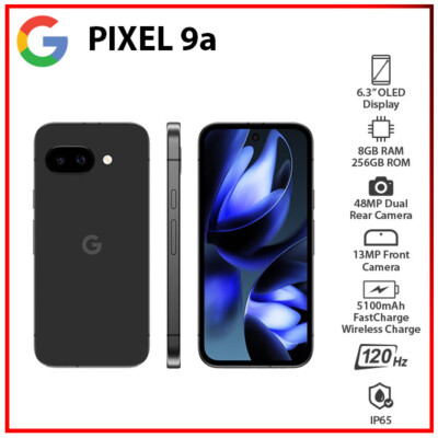 Google Pixel 9a 5G 8GB+256GB OBSIDIAN Unlocked Dual SIM Android