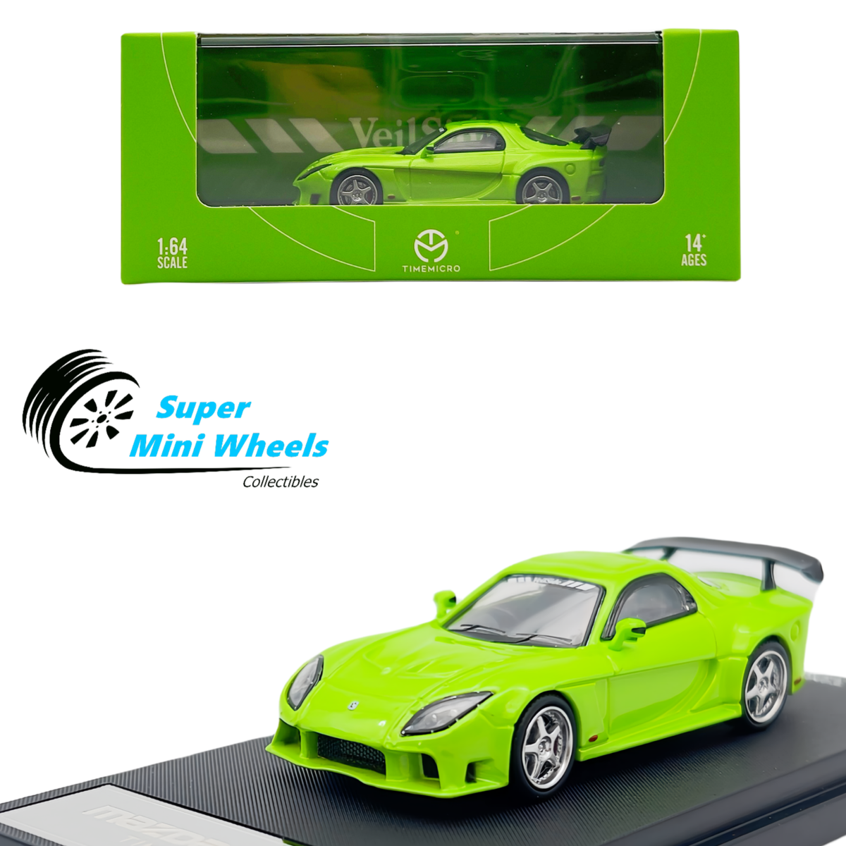 Time Micro 1:64 Mazda RX-7 VeilSide Green - Diecast Model | eBay