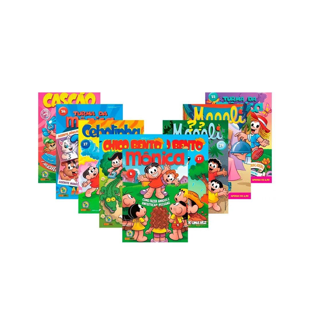 Lot of 12 Panini Turma da Monica Comic Books Kids Varied Original