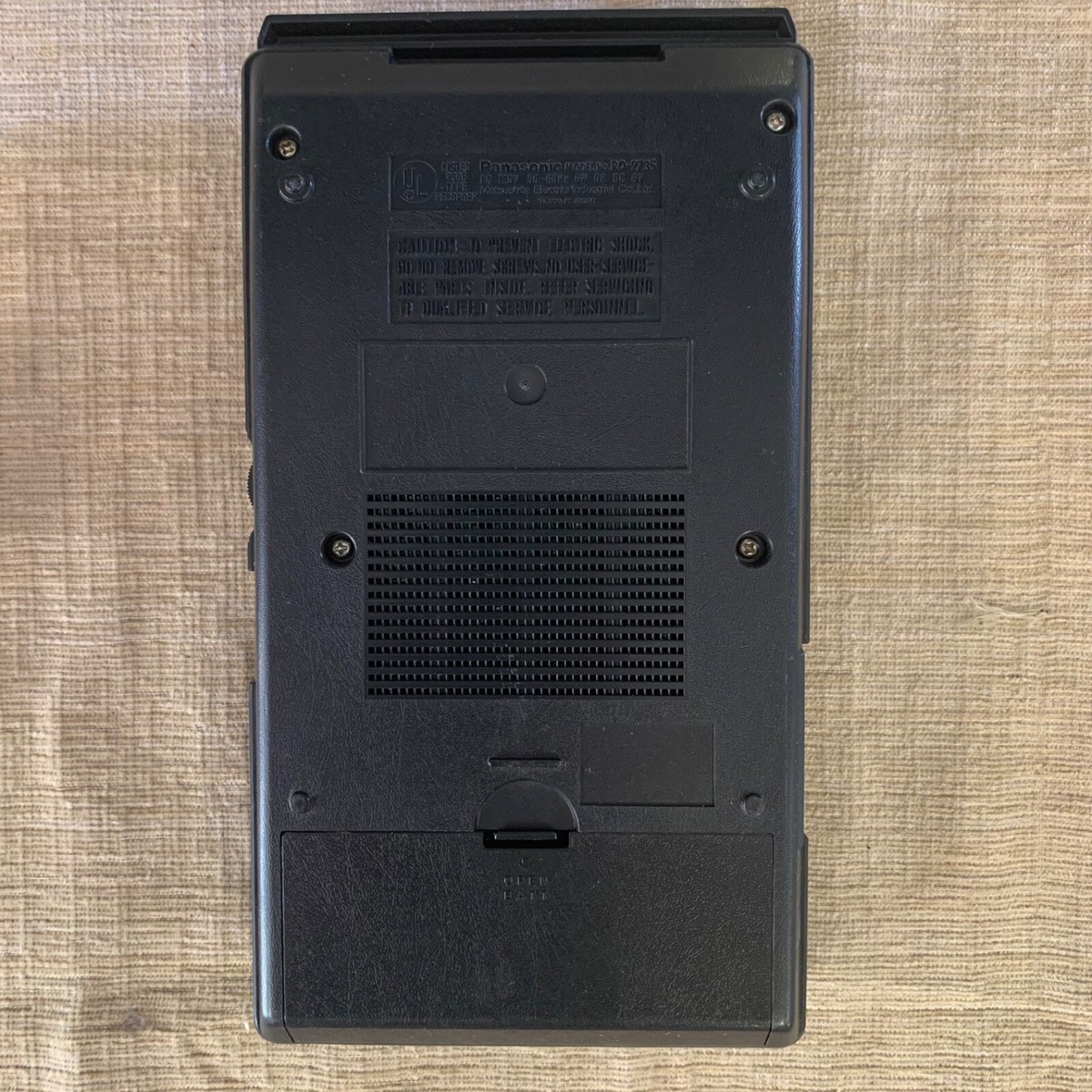 Vintage Panasonic Portable Cassette Tape Recorder Player RQ-2735