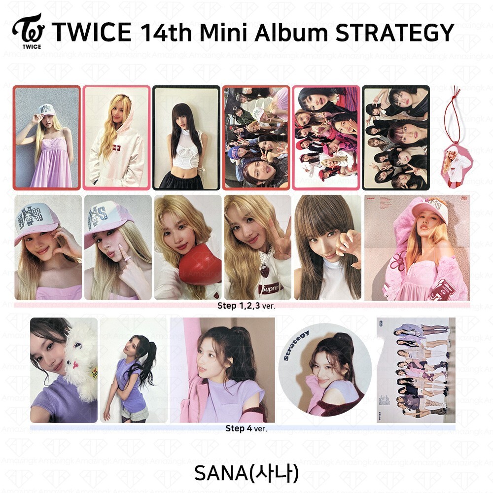 TWICE 14th Mini Album STRATEGY Step1,2,3,4 Photocard Postcard