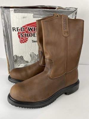RED WING PECOS 2231 HERITAGE STEEL TOE WORK BOOTS MEN'S SIZE 8 D