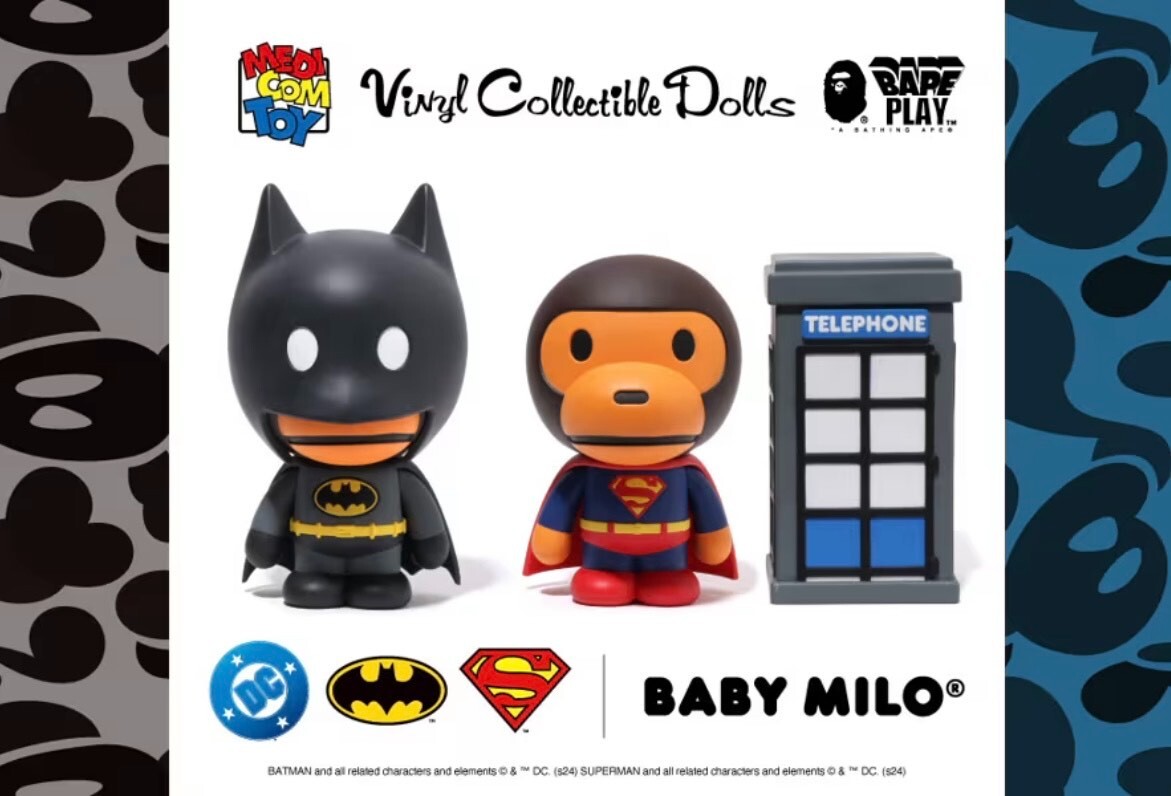 DC BATMAN & SUPERMAN x BABY MILO® VCD A BATHING APE | eBay