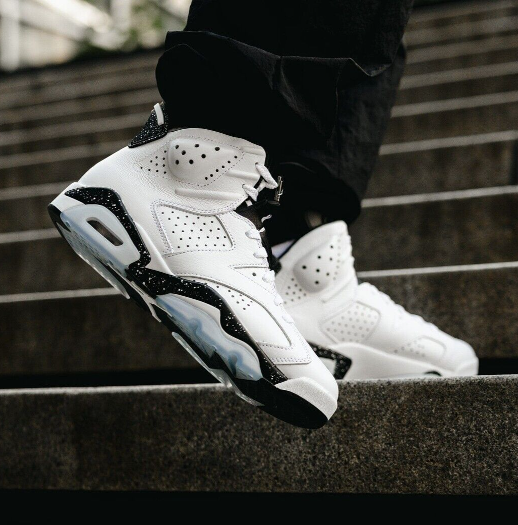 Nike Jordan 6 Retro Reversed Oreo White Black CT8529-112 Men Size