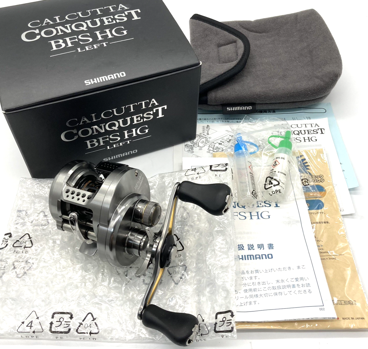 SHIMANO 17 CALCUTTA CONQUEST BFS HG Left Bait Casting Reel with