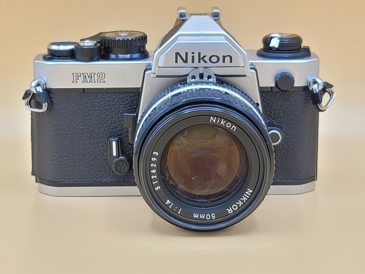NIKON FM2 Sliver W/Nikon nikkor 50mm 1:1.4 Lens **PLEASE READ