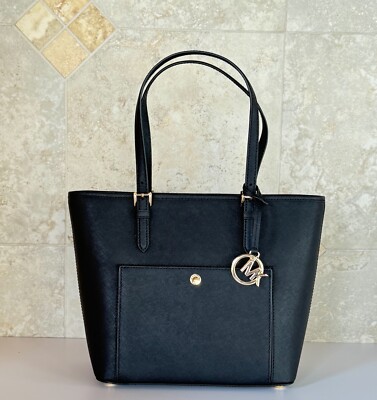 MICHAEL KORS JET SET ITEM MEDIUM TOP ZIP POCKET TOTE SHOULDER BAG