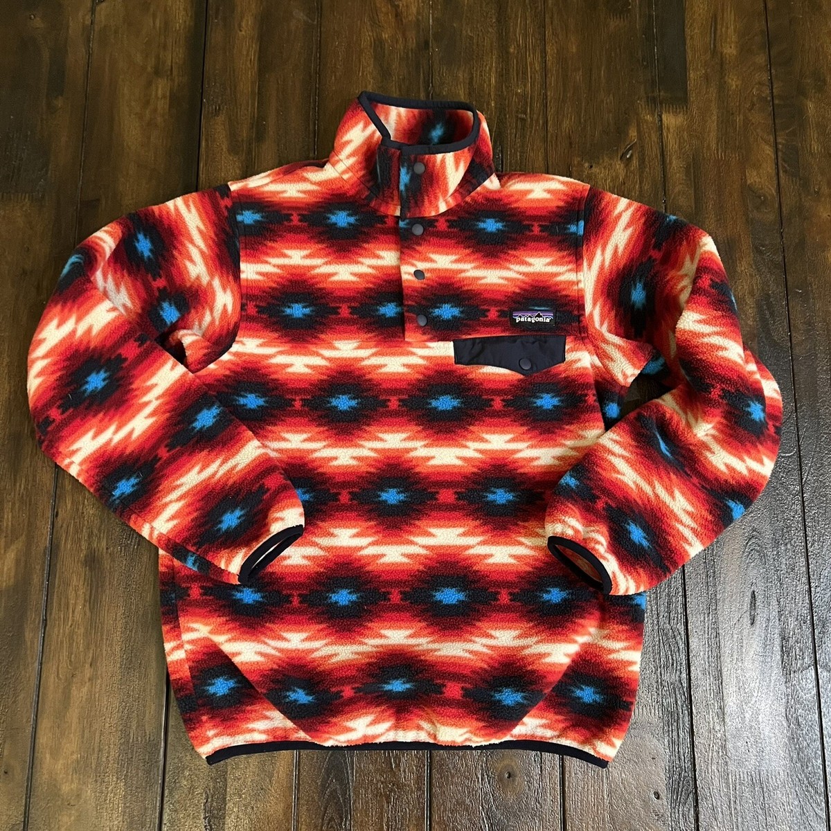 Patagonia Synchilla Snap T Fleece Pullover Aztec Print | eBay
