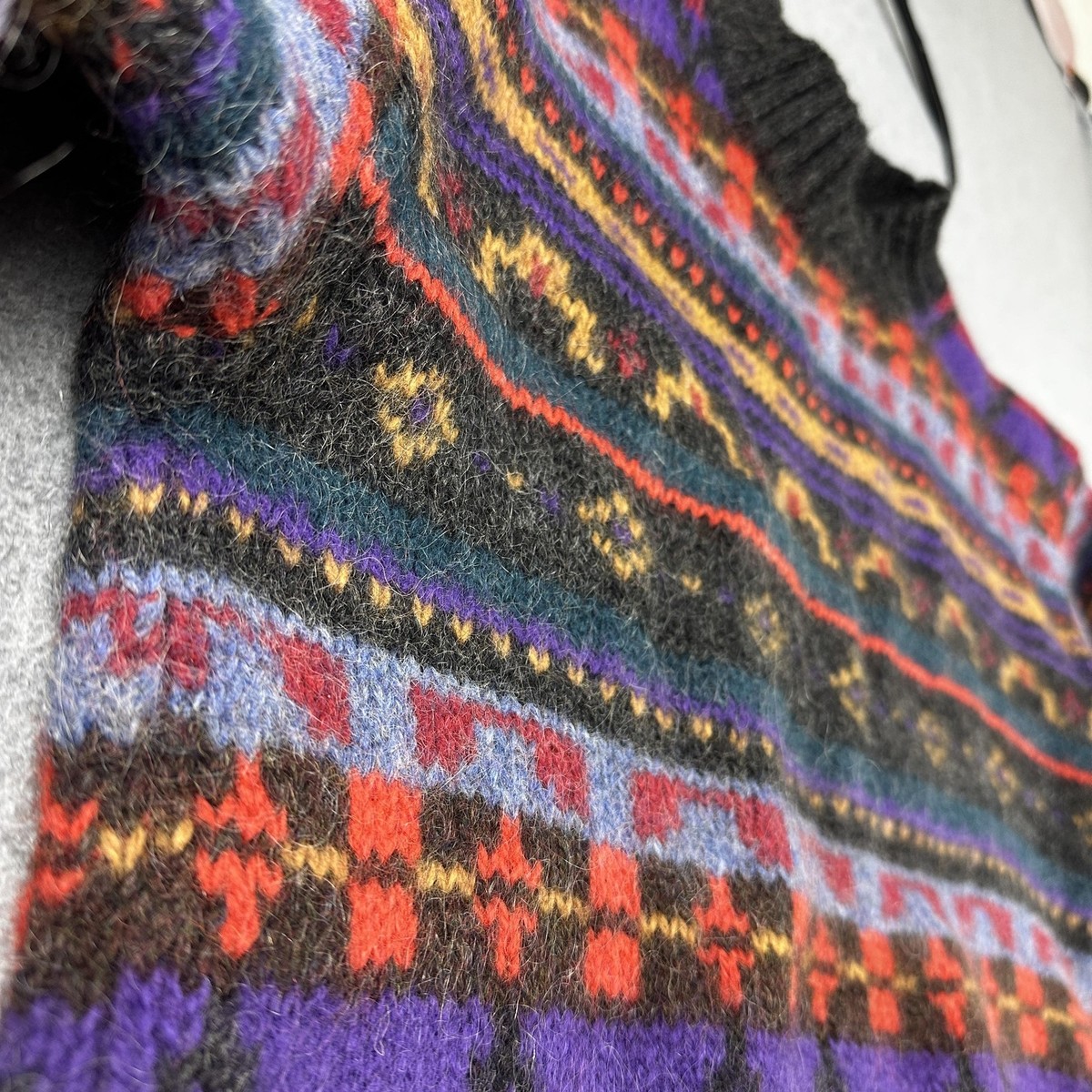 Vintage Woolrich Sweater Womens Large Wool Mohair Aztec Knit