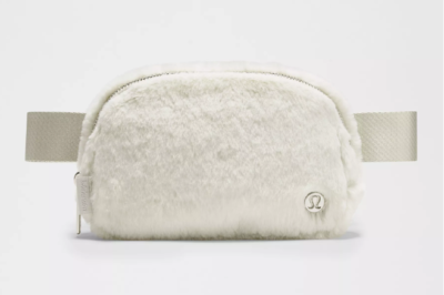 Lululemon Everywhere Belt Bag White Fur Plush Fleece 1L Limited | eBay