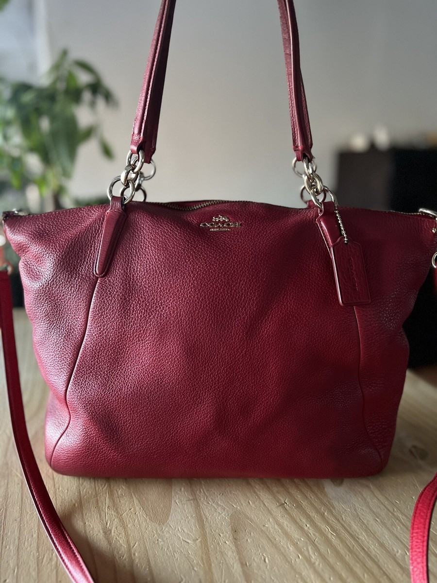 Coach red Leather shoulder bag (See Description) | eBay