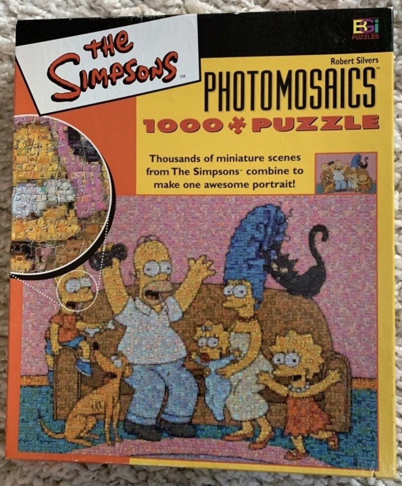 New The Simpsons Family Photomosaics 1000 Piece Jigsaw Puzzle