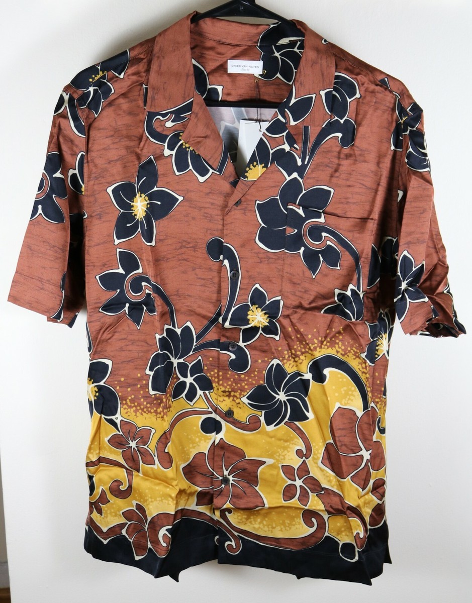 Dries Van Noten floral Carltone Viscose Shirt Size 46 48 Small