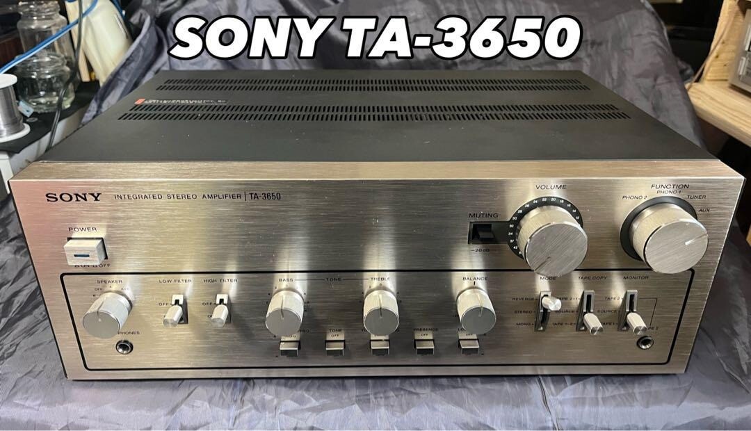 Sony TA-3650 Vintage Integrated Stereo Amplifier Silver Faceplate