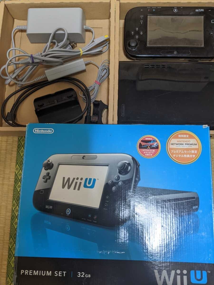 Nintendo Wii U Black Premium Set 32GB Console Box Home console