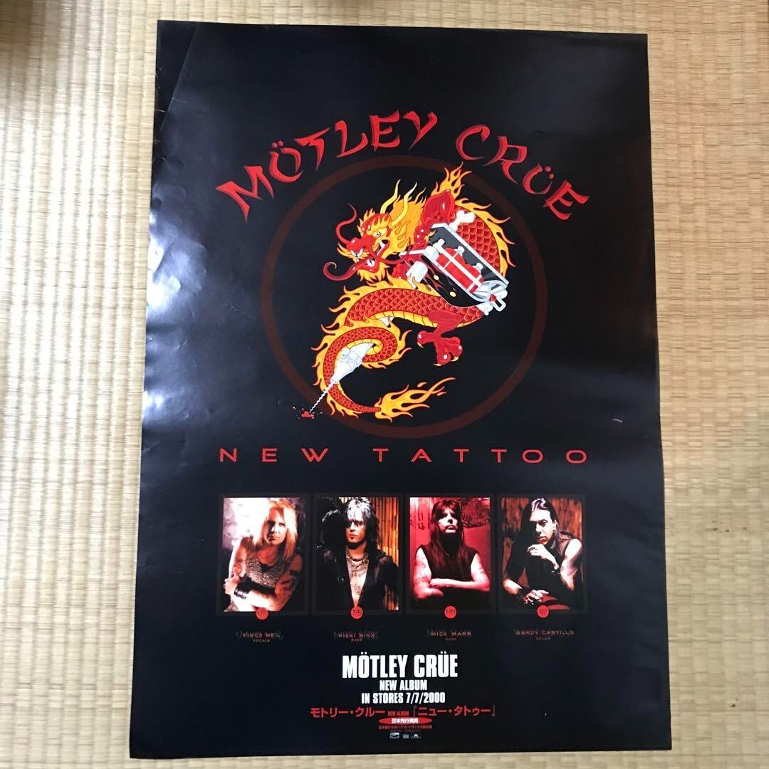 Motley Crue / New Tattoo 2000 Japan Original Promo Poster B2