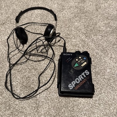 SONY WALKMAN WM-F5 Sports Walkman Black Cassette Player, For Parts