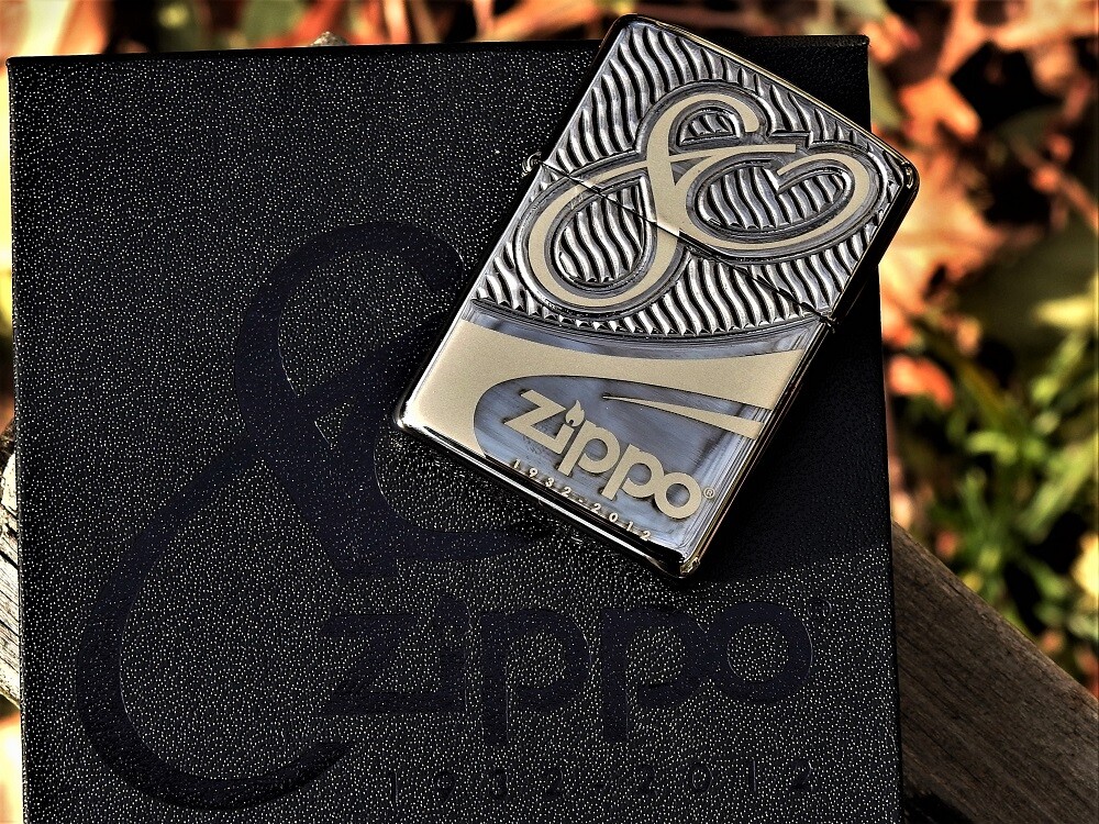 Zippo Lighter - 80th Anniversary Edition - Black Chrome Armor Case