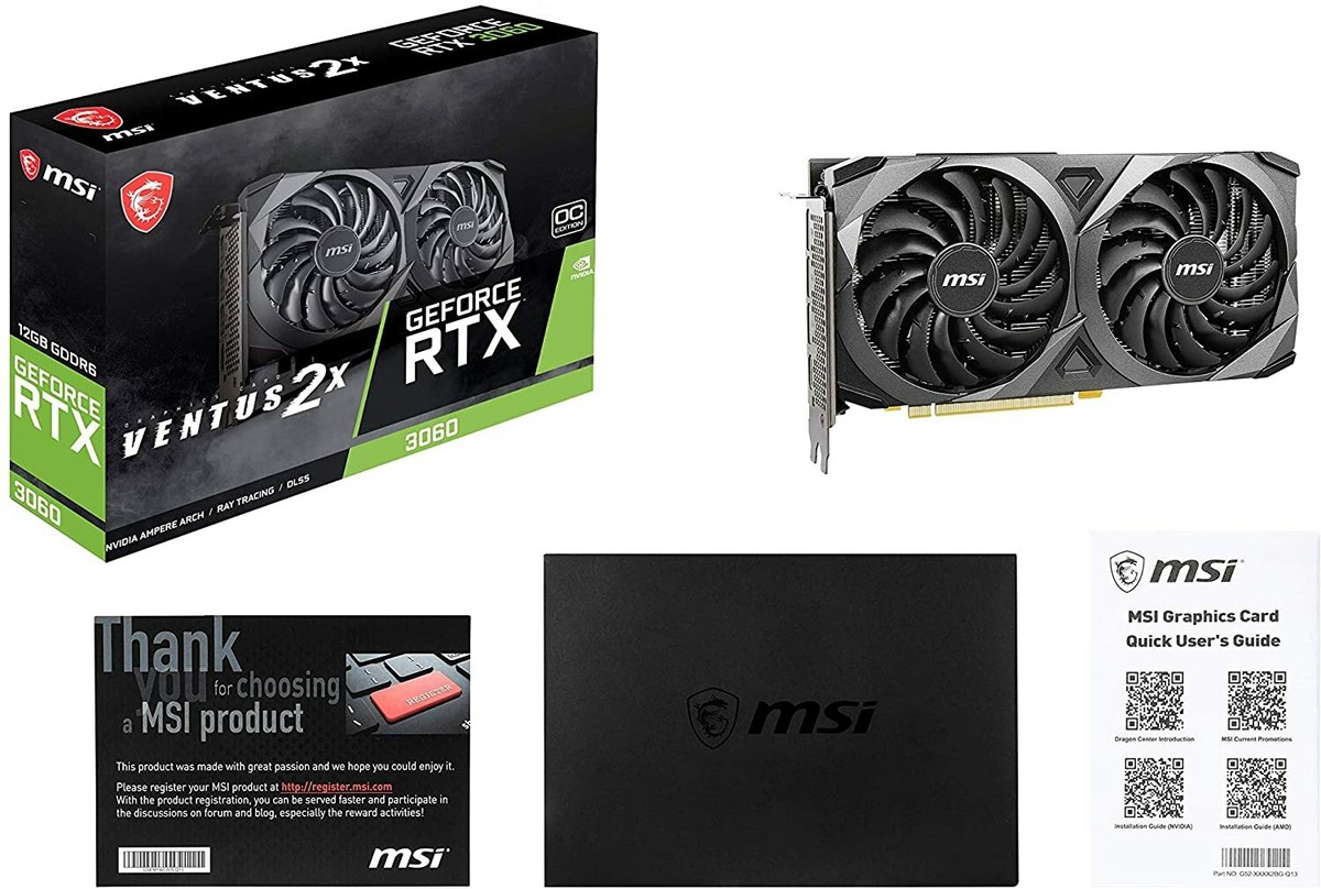 MSI GeForce RTX 3060 VENTUS 2X 12G OC graphics board VD7553 From