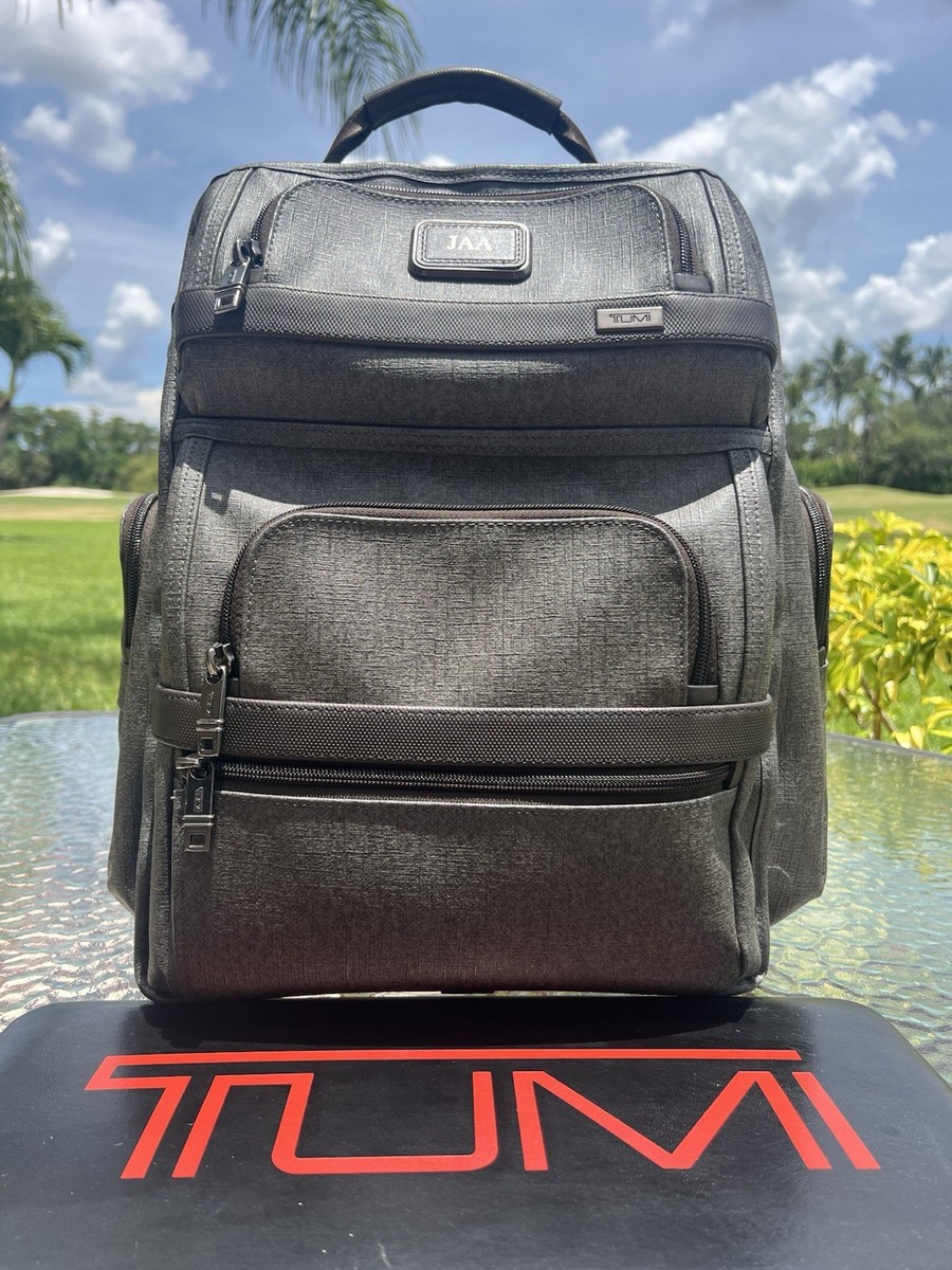 Tumi Alpha 2 T-Pass Brief Pack Backpack Earl Gray EUC Discontinued