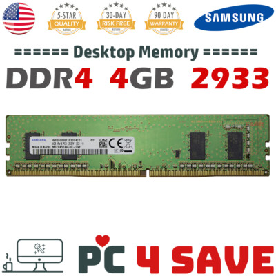Samsung 4GB DDR4 2933 MHz PC4-2933Y 1RX16 Desktop Memory UDIMM Non