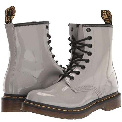 Dr. Martens 1460 Zip Grey Stitch Bex 8 Hole Boots Black 42939001
