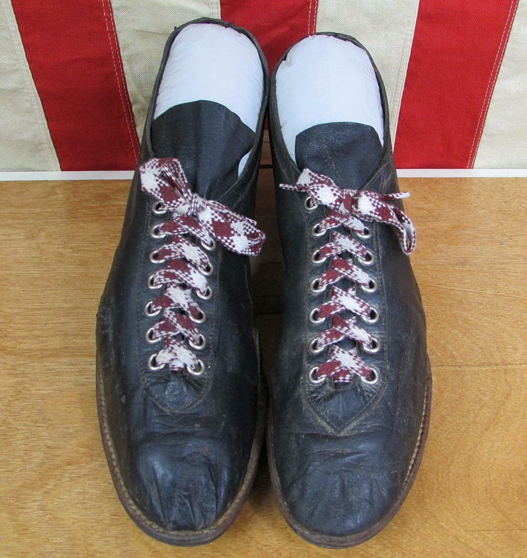 Vintage 1930s Goldsmith Leather Track Shoes Sprinter Spikes Sz.9