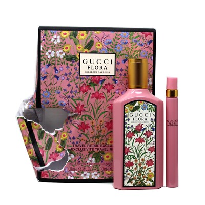 GUCCI FLORA GORGEOUS GARDENIA 2 PIECE TRAVEL SET EAU DE PARFUM